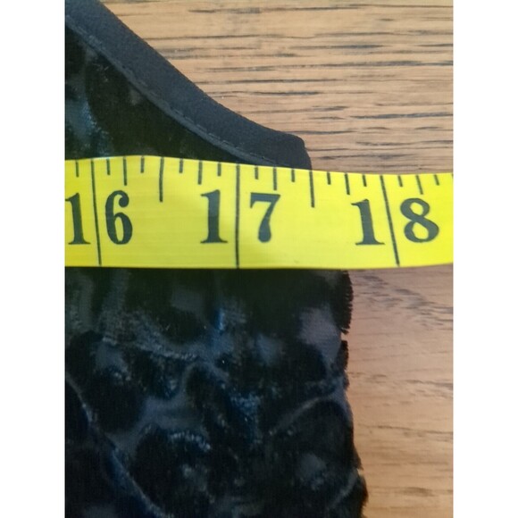 Vintage Forever 21 TOP Med Black Sheer Floral Fringe Whimsey goth Coquette - Picture 10 of 11